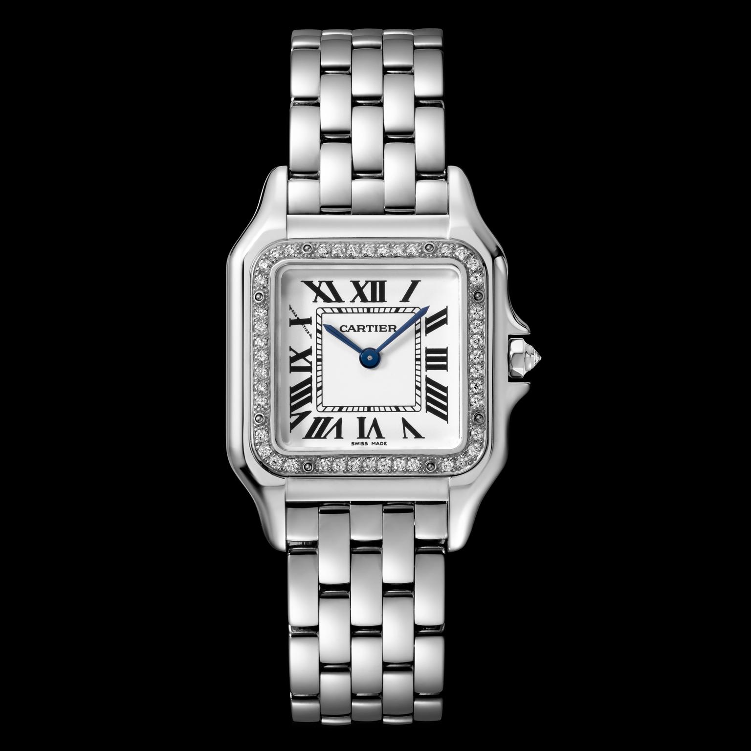 Panthere de Cartier watch in white gold with diamonds