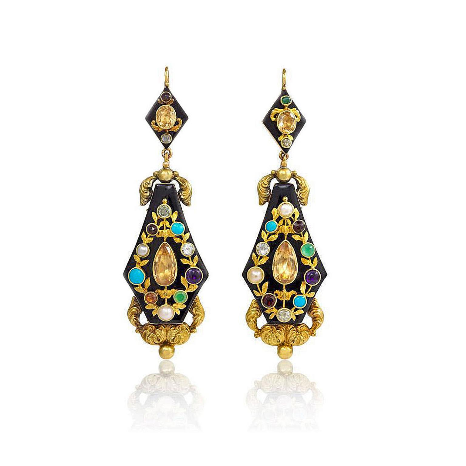 Kentshire repoussé antique earrings