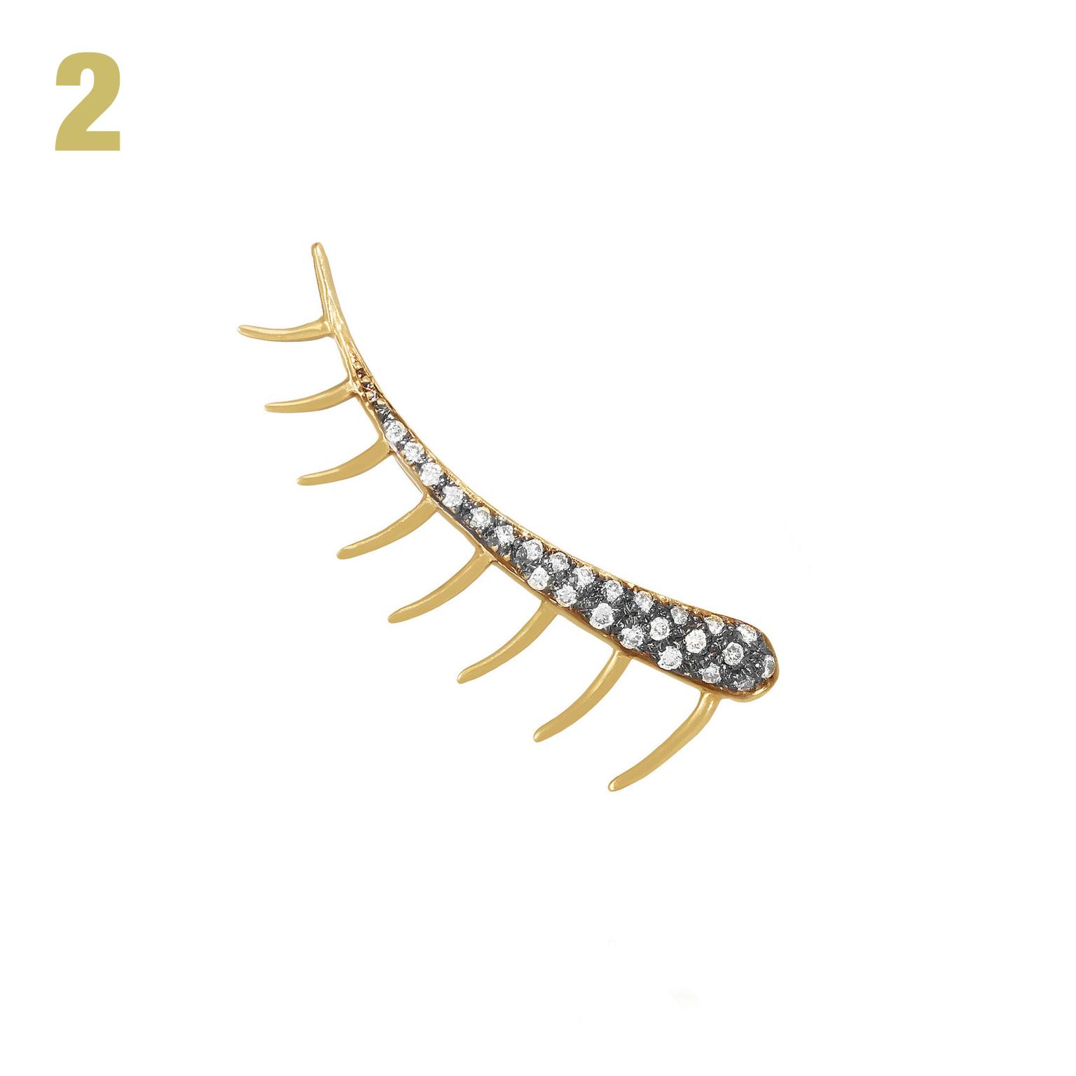 Ileana Makri Eyelash diamond earring