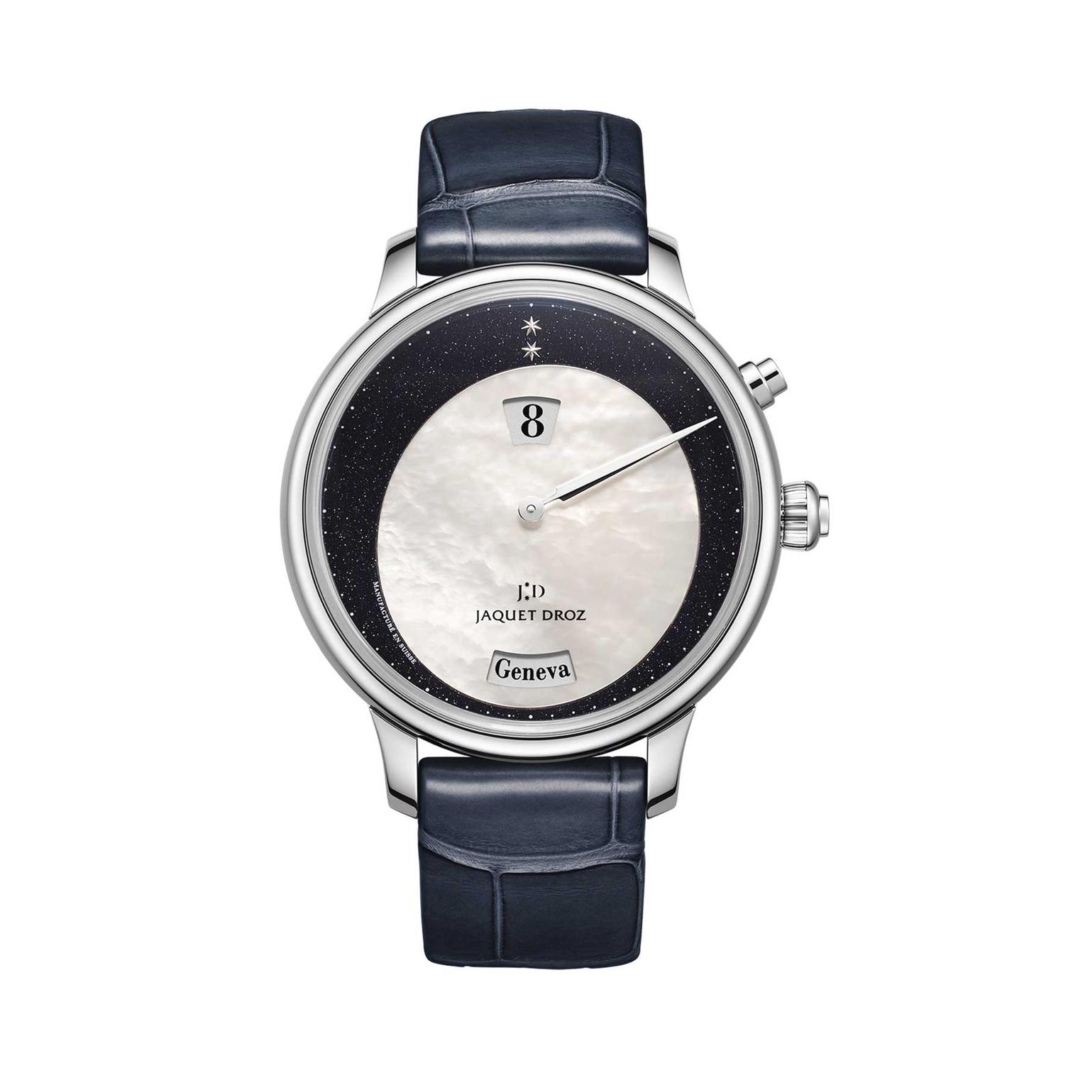 Jaquet Droz Twelve Cities Aventurine mother-of-pearl watch