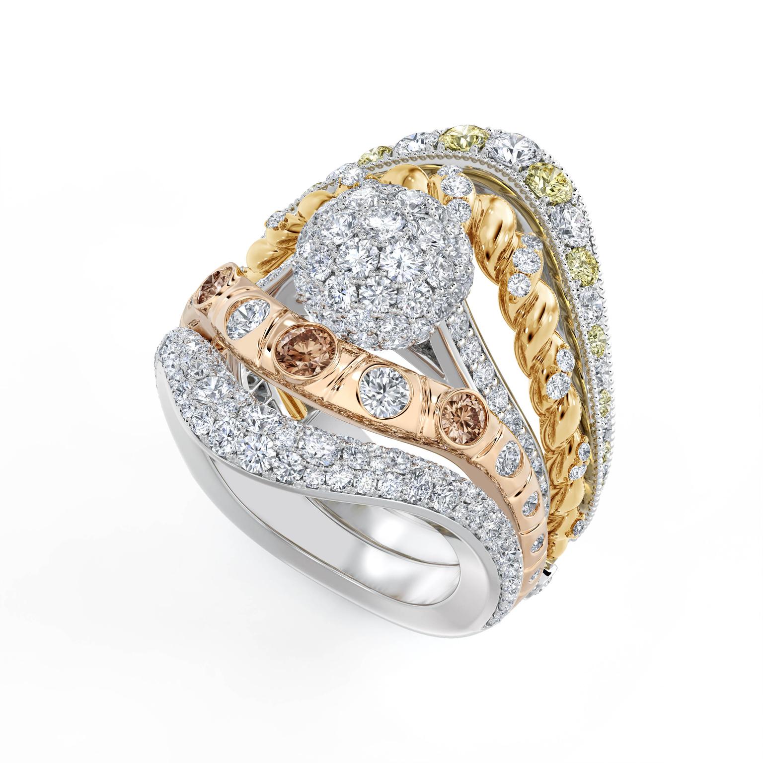 Prelude jacket ring solitaire by De Beers