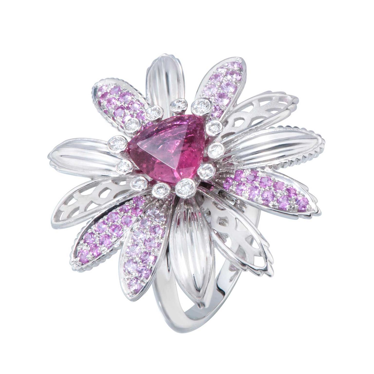 Carrera y Carrera Margarita pink tourmaline ring