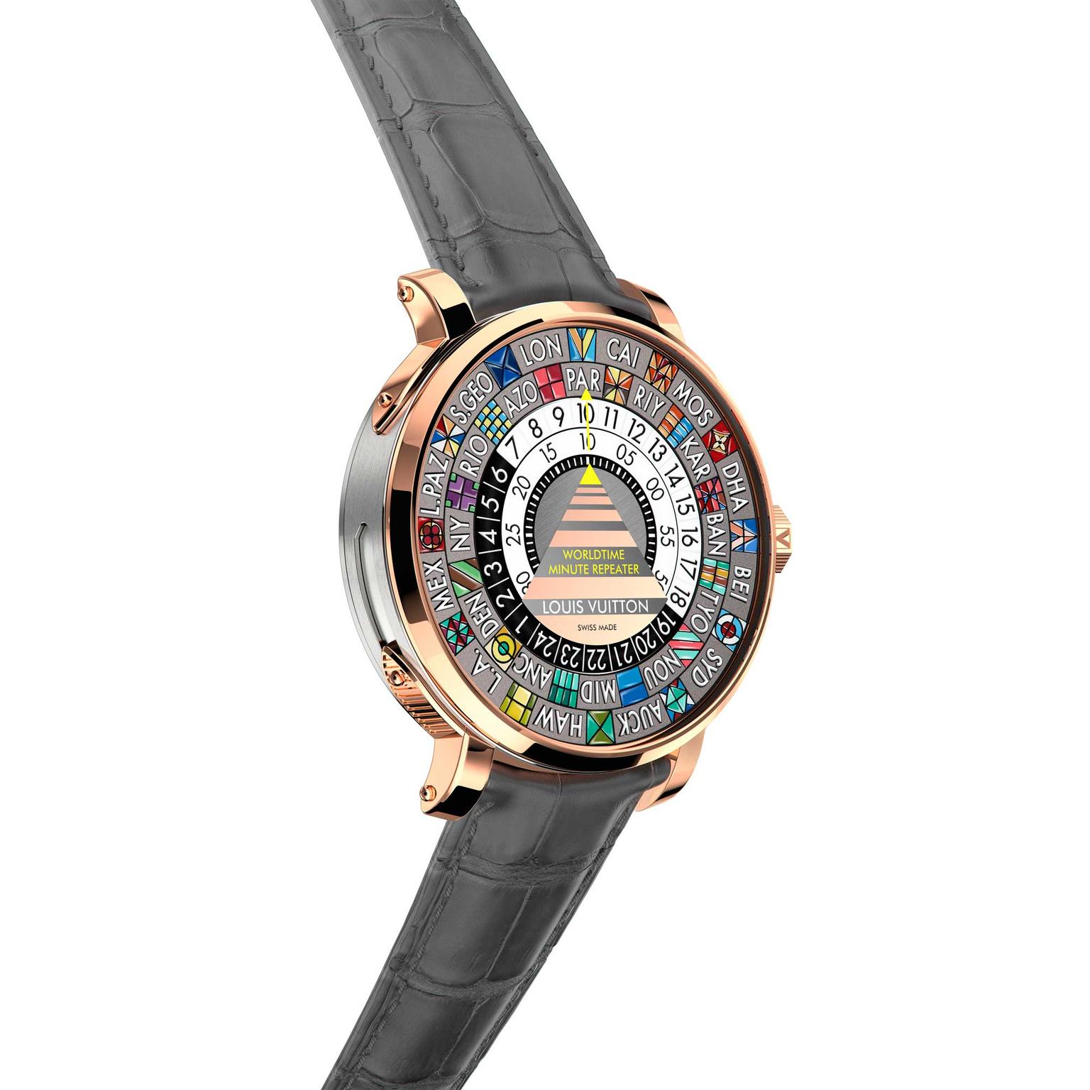 Louis Vuitton wristwatch is aimed at the world traveler