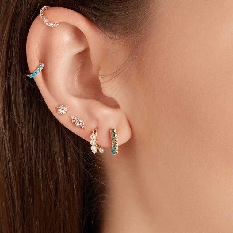 Maria tash turquoise earring clearance