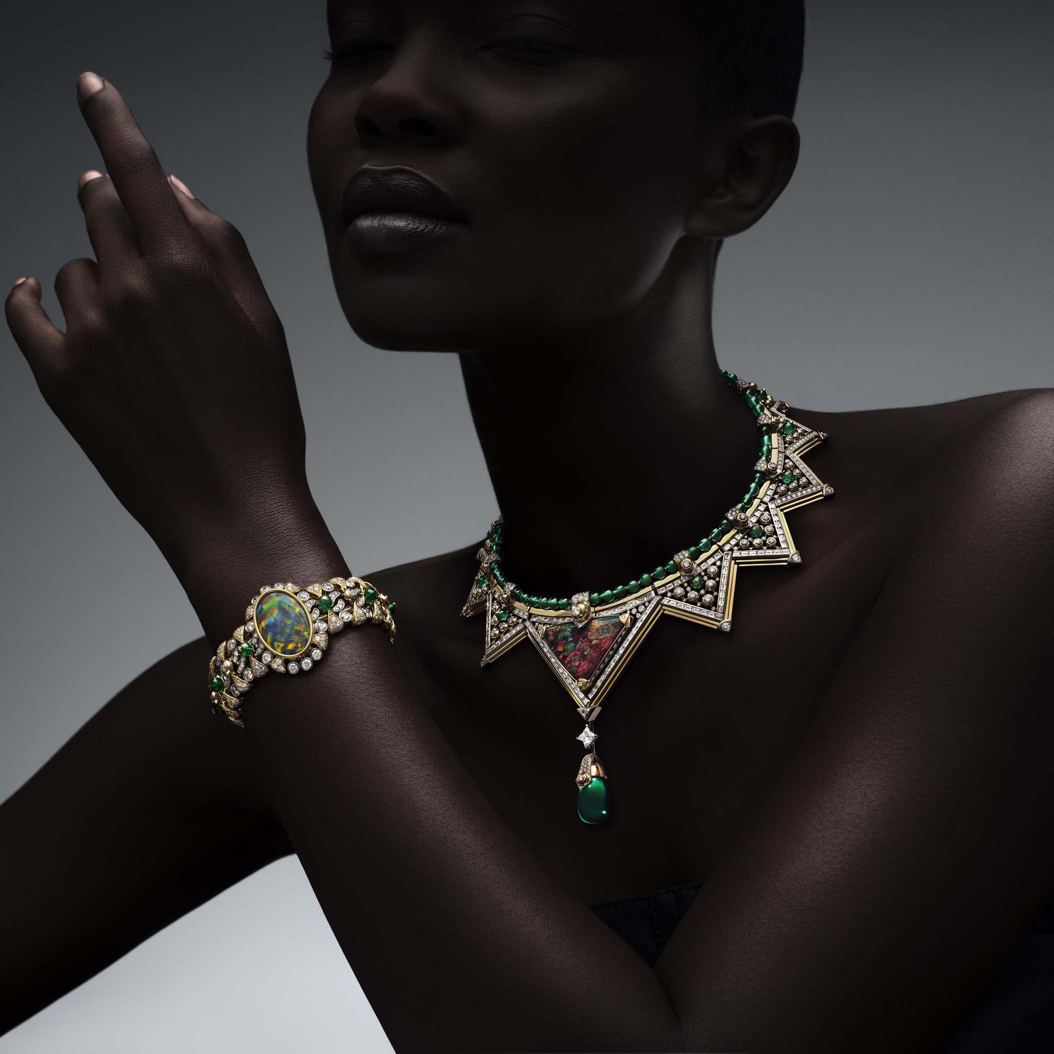 Savoir necklace and bracelet,  high jeVirtuosity High Jewellery collection Savoir necklace by Louis Vuitton