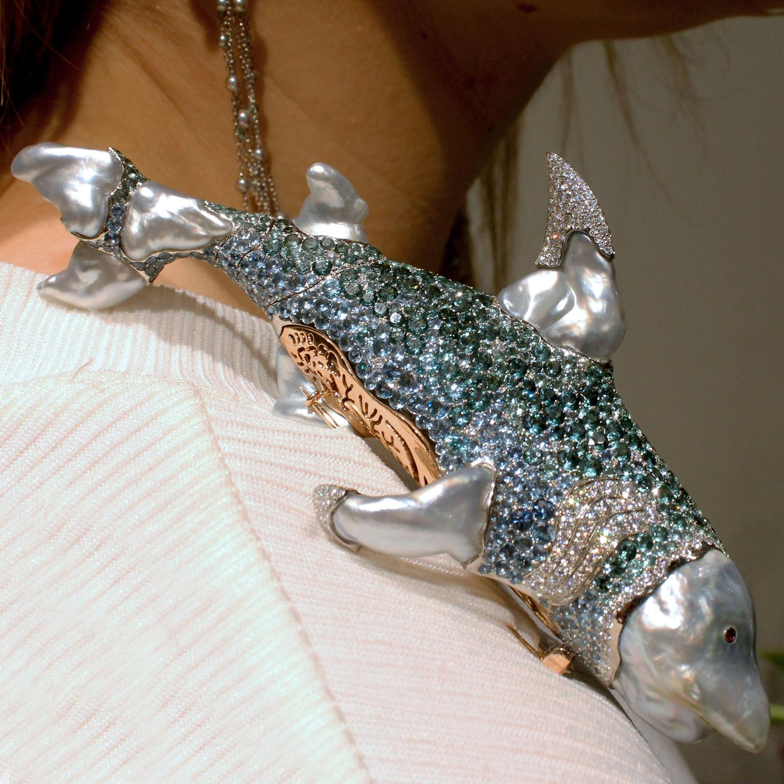 Alessio Boschi shark brooch at Baselworld