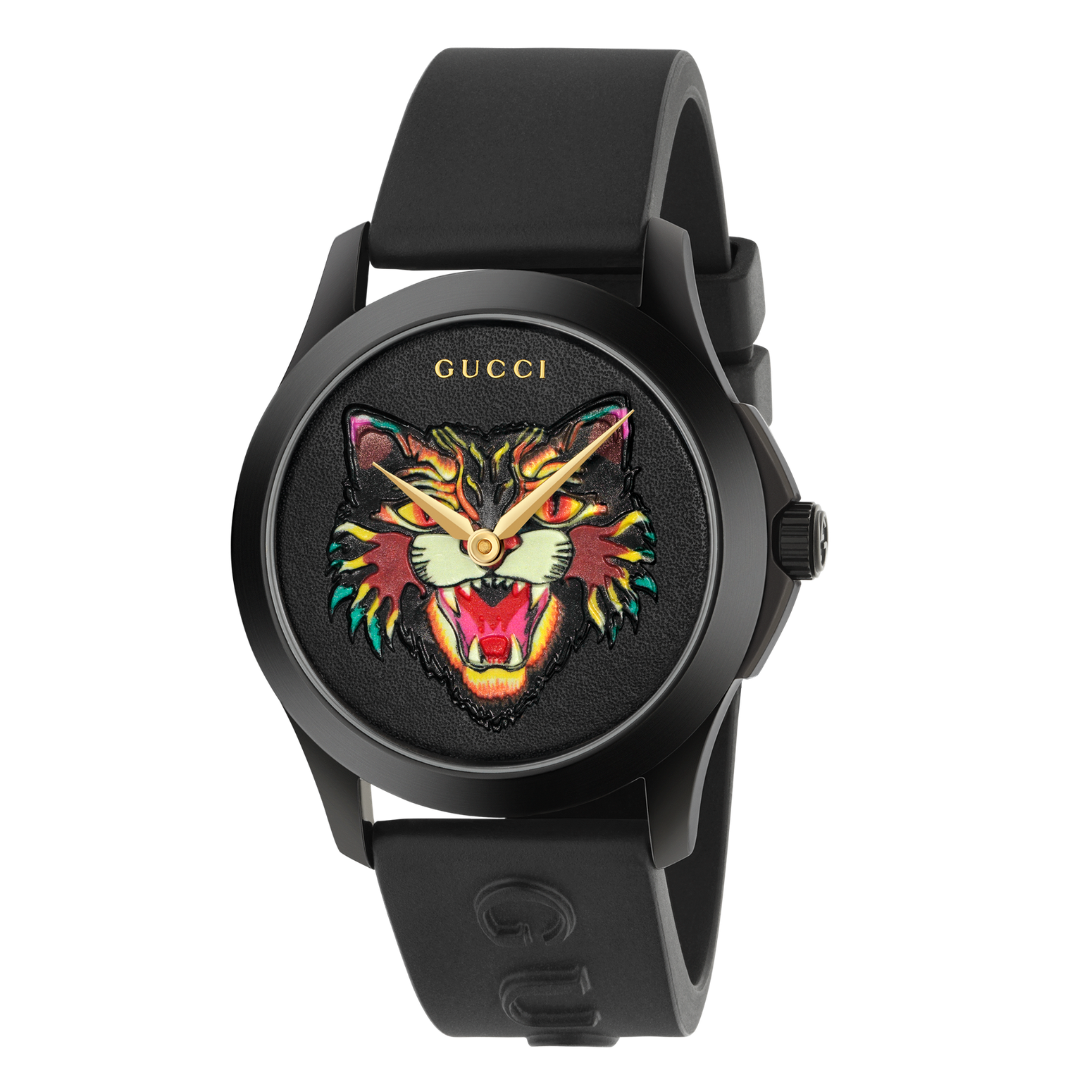 Gucci G-Timeless watch with cat dial
