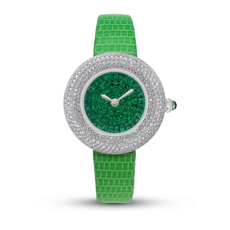 Forest Green Mosaic watch by Stenzhorn