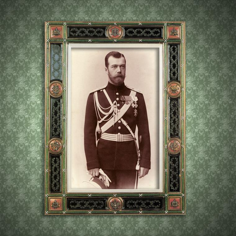 Tsar Nicholas ll of Russia in Faberge frame