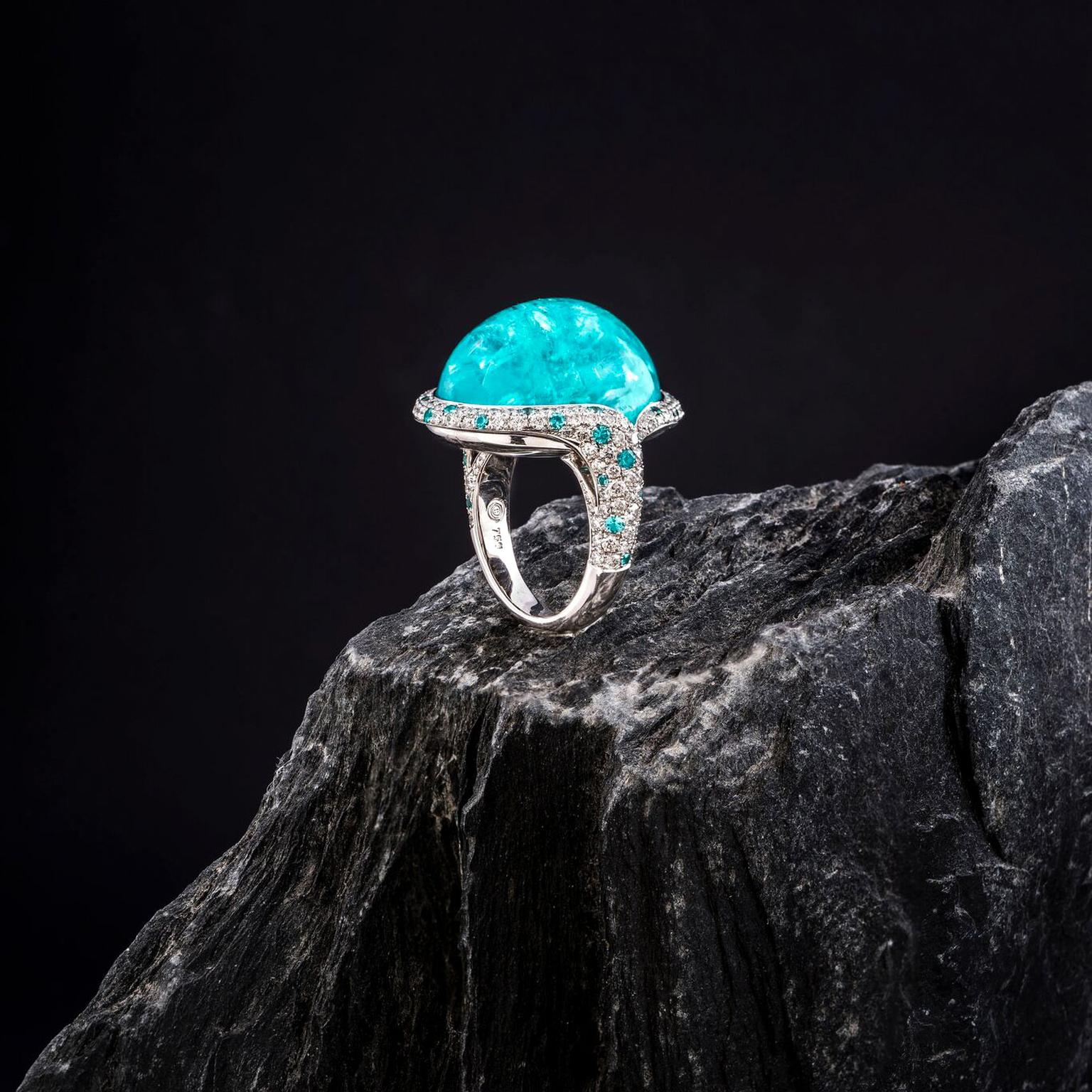 Doris Hangartner Paraiba tourmaline ring