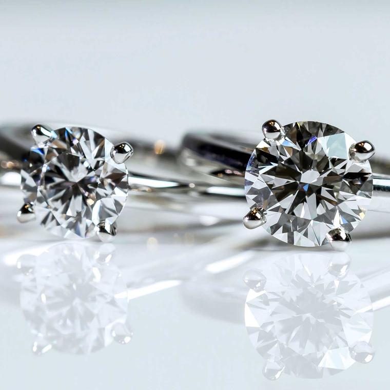 De Beers 4 carat and 6 carat diamond engagement rings