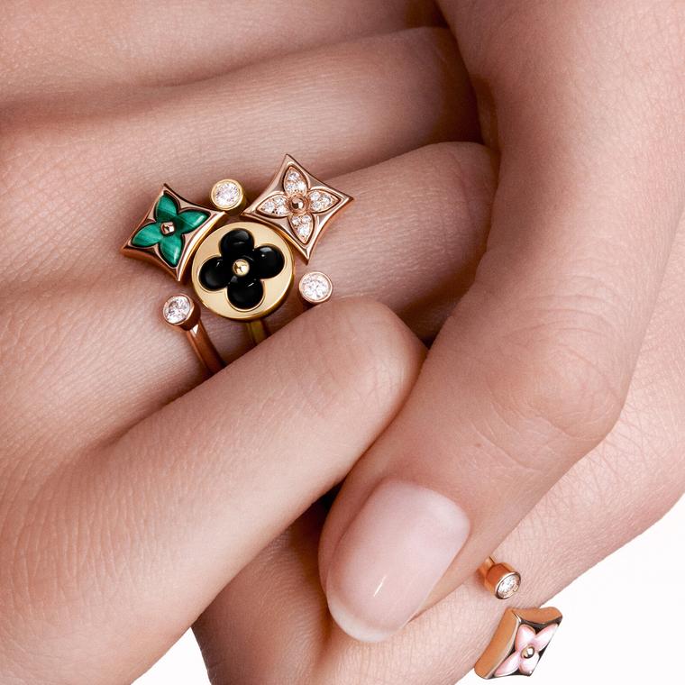 Color Blossom ring by Louis Vuitton on model ©Nicolas Kantor 