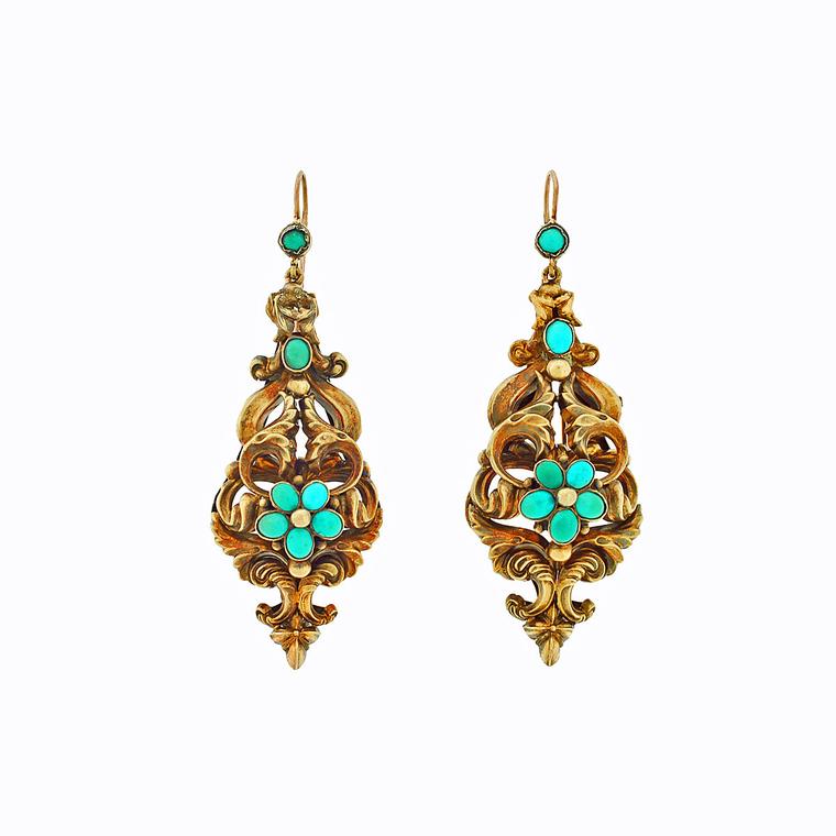 A. Brandt + Son repoussé antique earrings