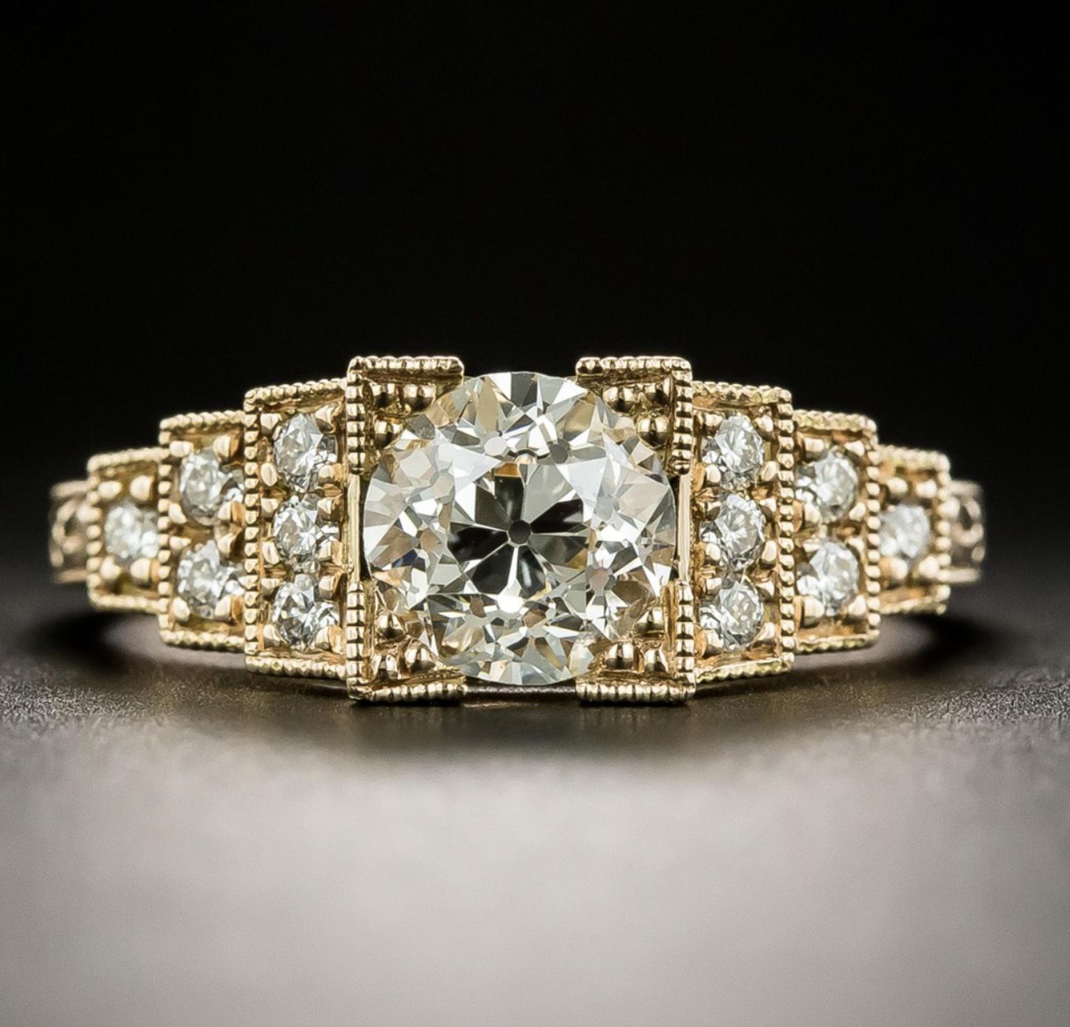 Diamond engagement ring sold by Lang Antiques 