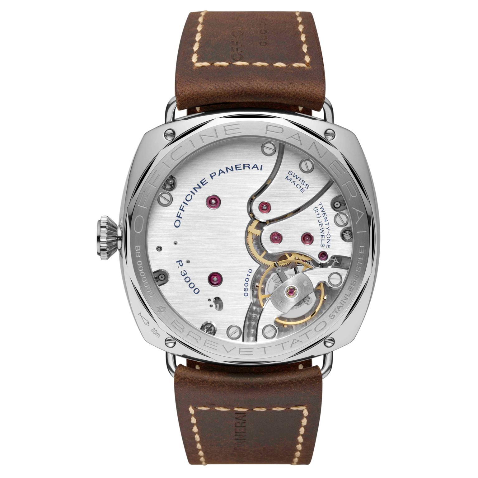 Panerai Radiomir 3 Days Acciaio limited edition watch movement