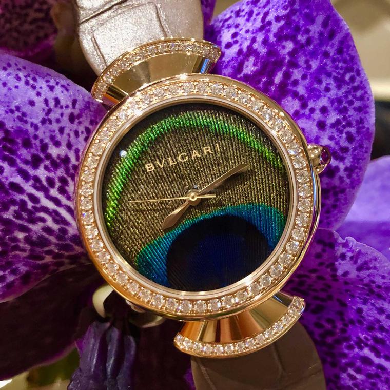 Bulgari DIVAS DREAM  PEACOCK rose gold watch