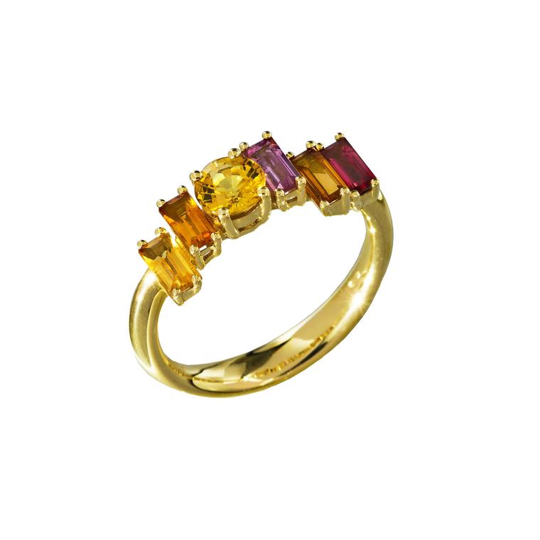 Golden Light yellow sapphire ring