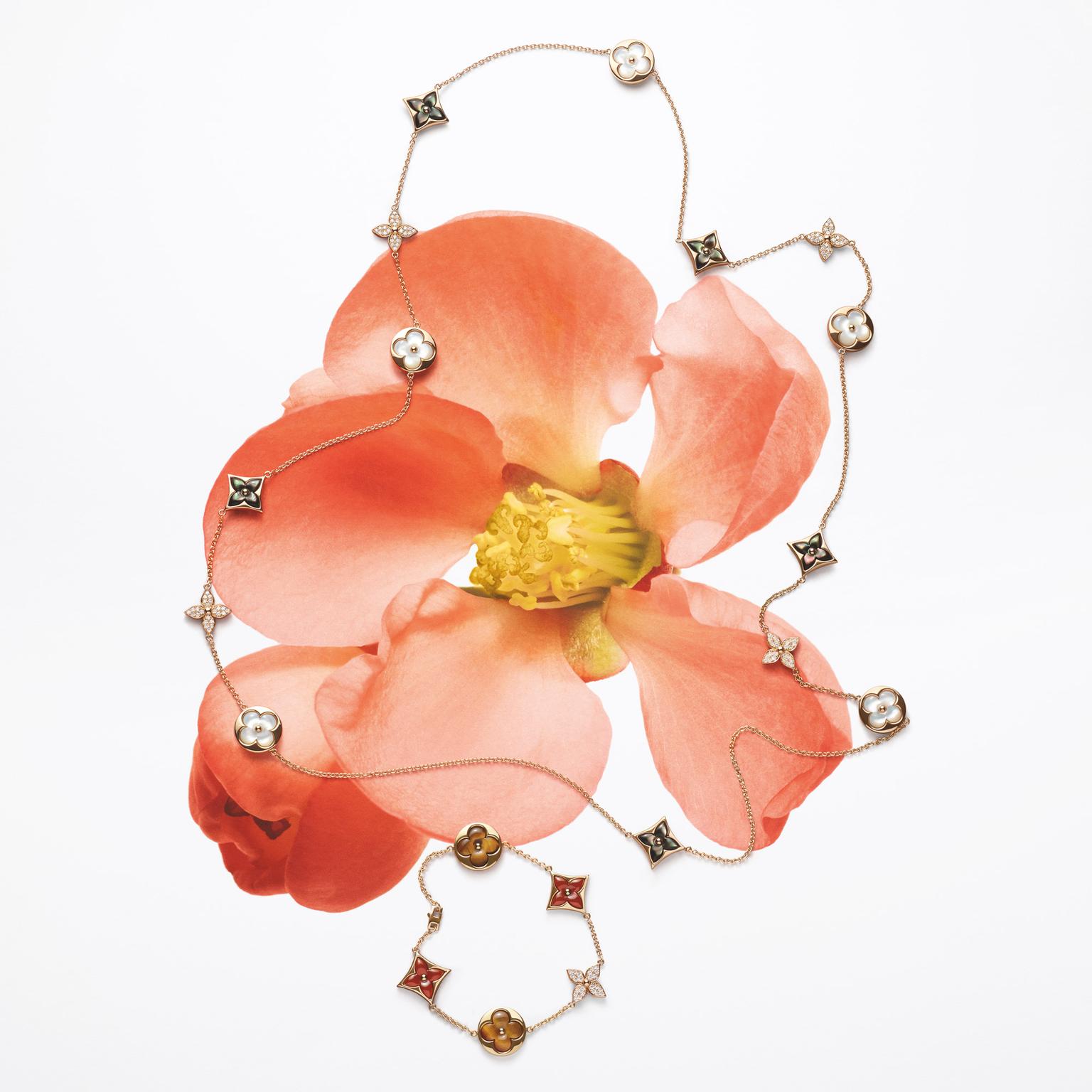 Lv best sale flower earrings