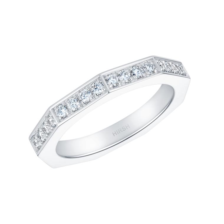 Hirsh platinum and diamond Story ring