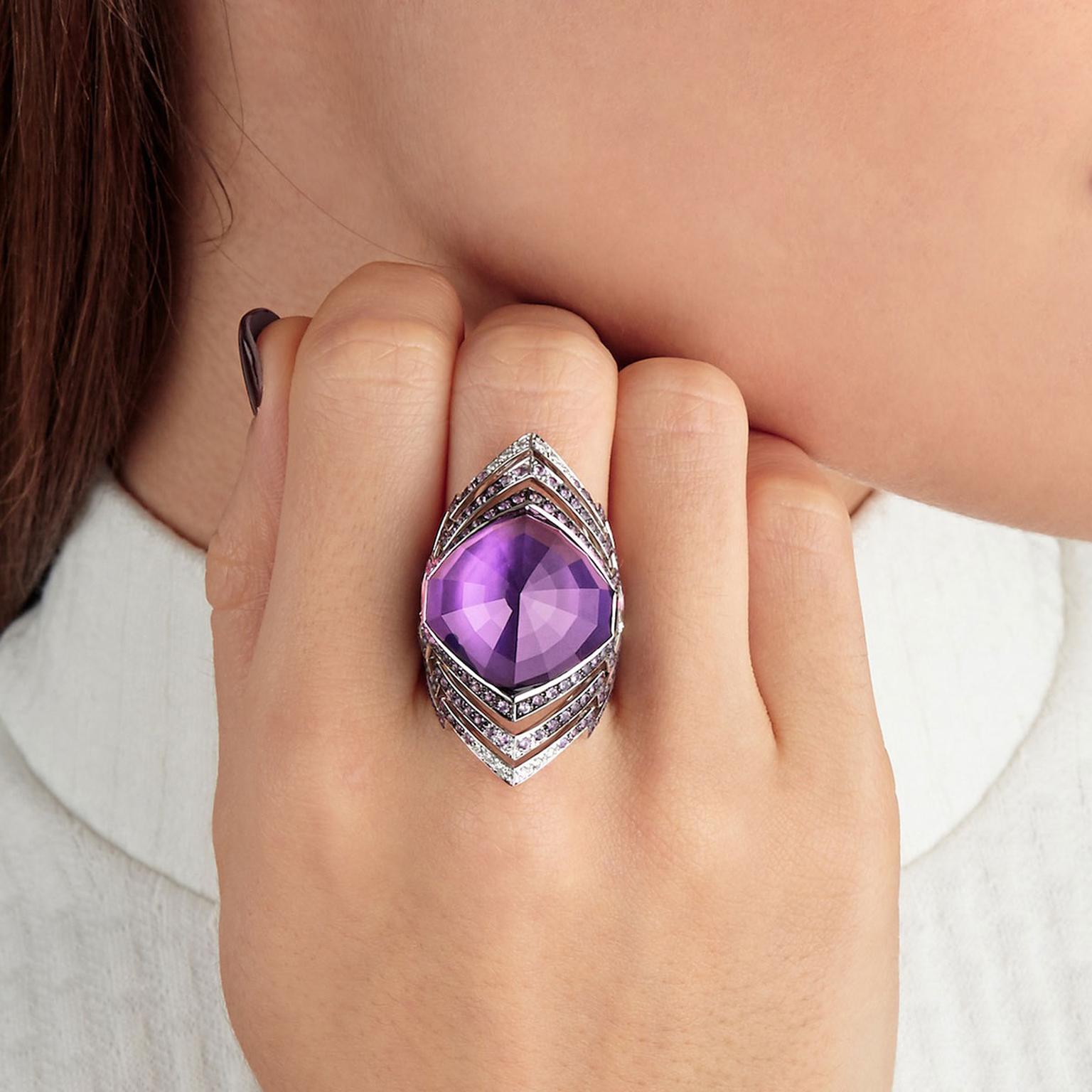 Stephen Webster amethyst and diamond ring