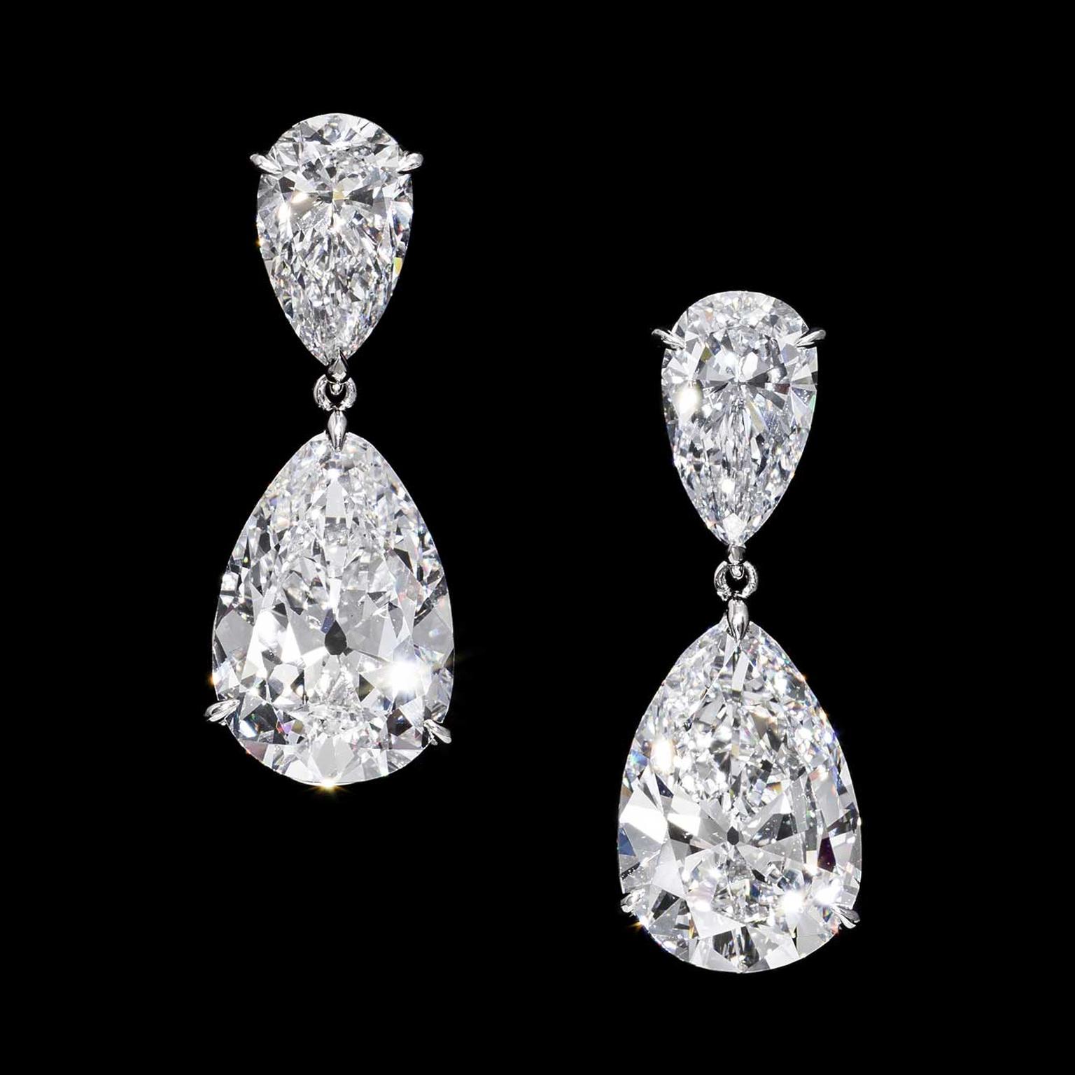Jahan pear-shape diamond earrings