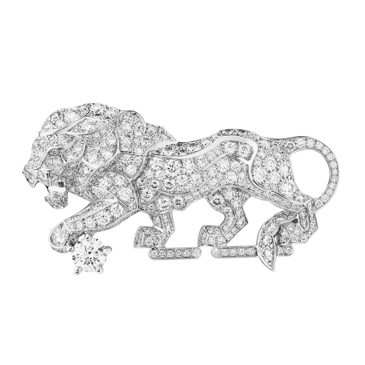 Chanel’s new L’Esprit du Lion high jewellery collection features four brooches including the ‘Timeless’ pin set with a dazzling 314 brilliant-cut diamonds. 