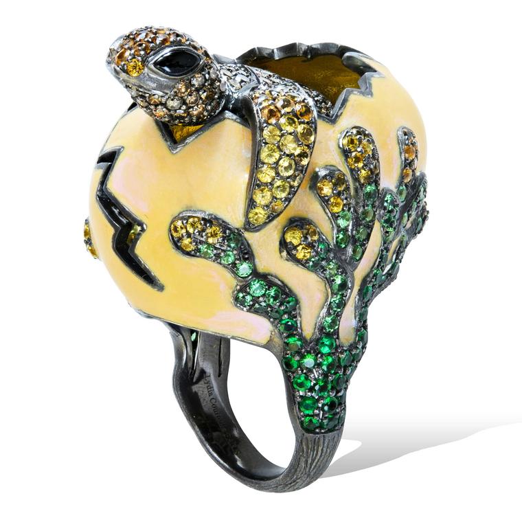 Lydia Courteille Procreation turtle hatching from egg ring
