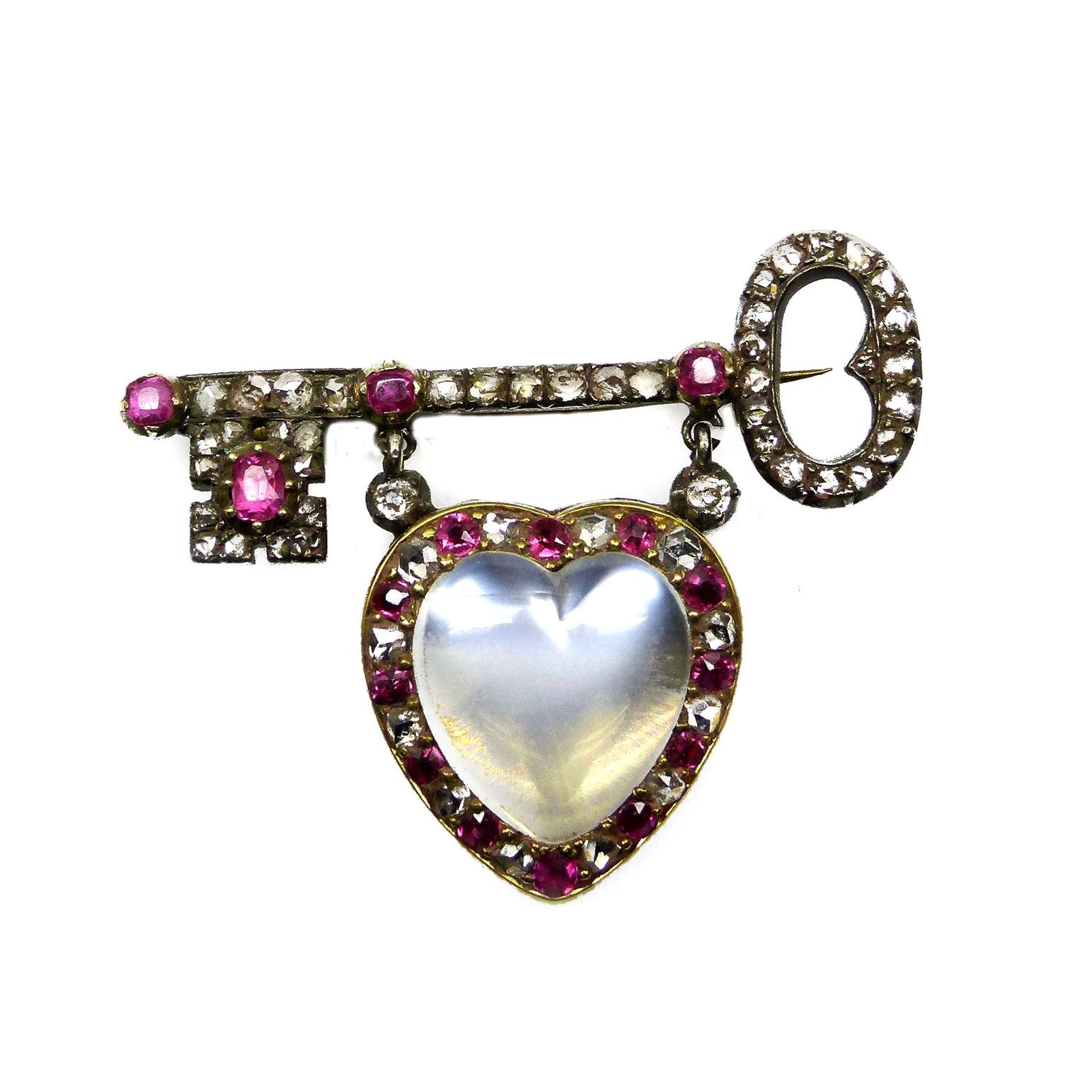 SJ Phillips Victorian key brooch