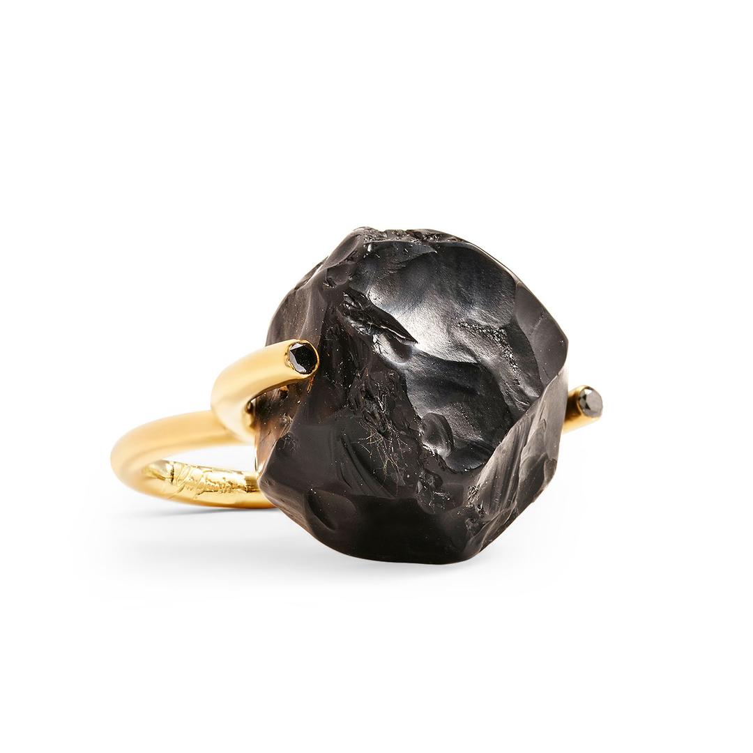 Half Round Brilliant Solo topaz transformable ring/pendant | Yael Sonia ...