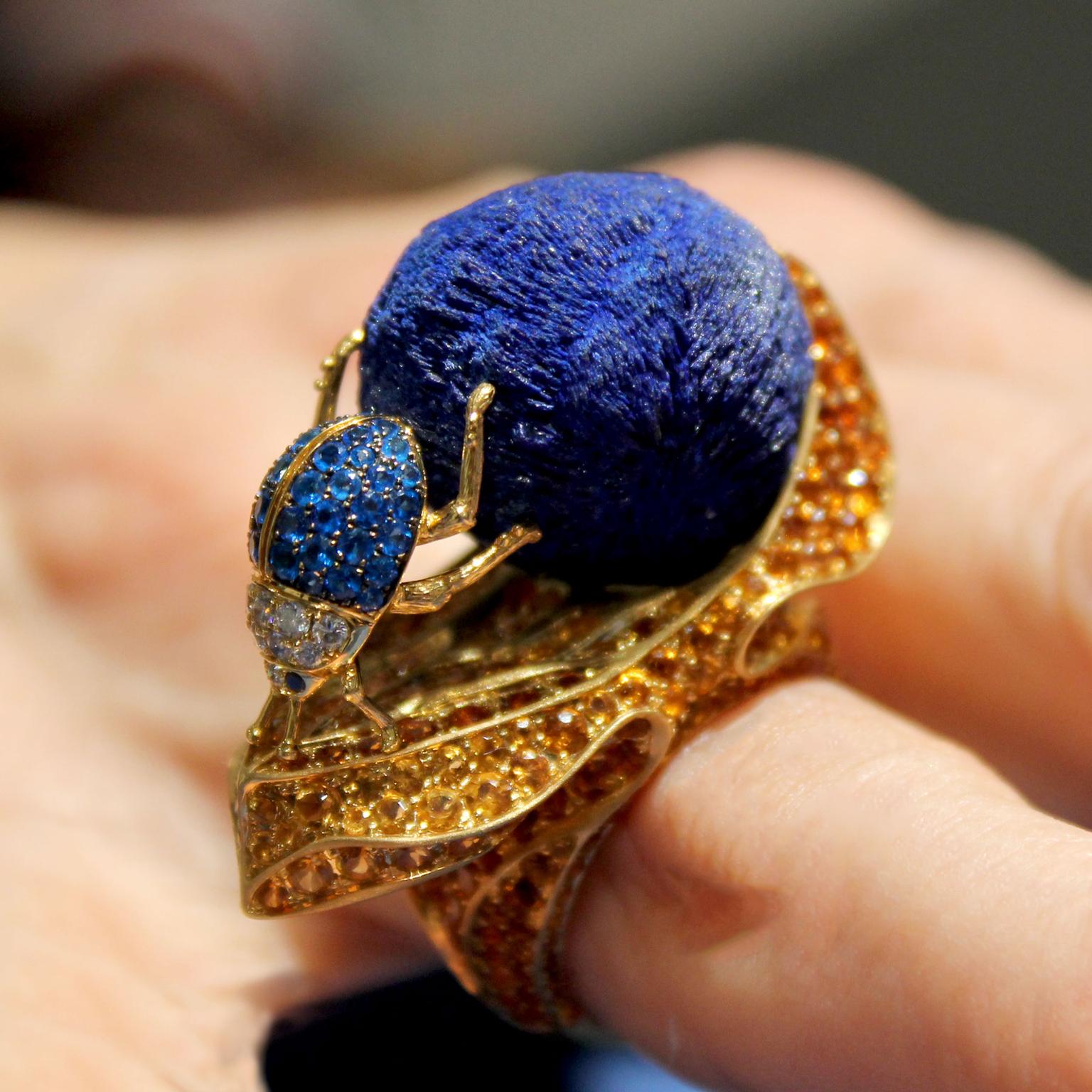 Lydia Courteille Sahara dung beetle ring