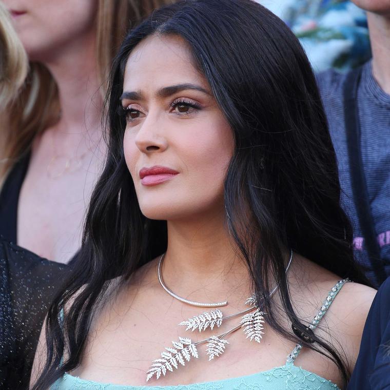 Salma Hayek in Boucheron necklace at Cannes Film Festival Women in Motion