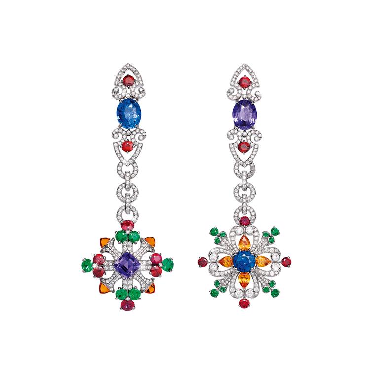 Giampiero Bodino Rosa Dei Venti blue and purple sapphire earrings