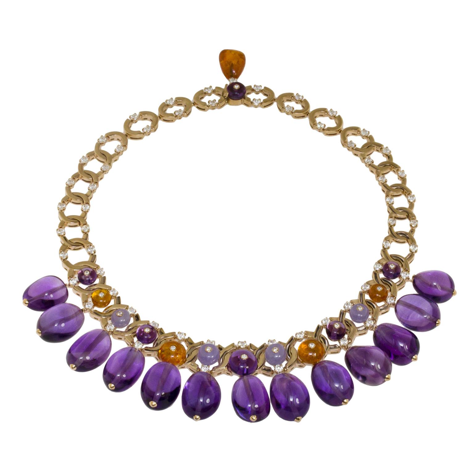Bulgari Festa amethyst drops high jewellery necklace
