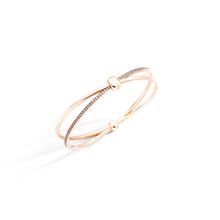 POMELLATO TOGETHER bracelet in rose gold with brown diamonds by Pomellato