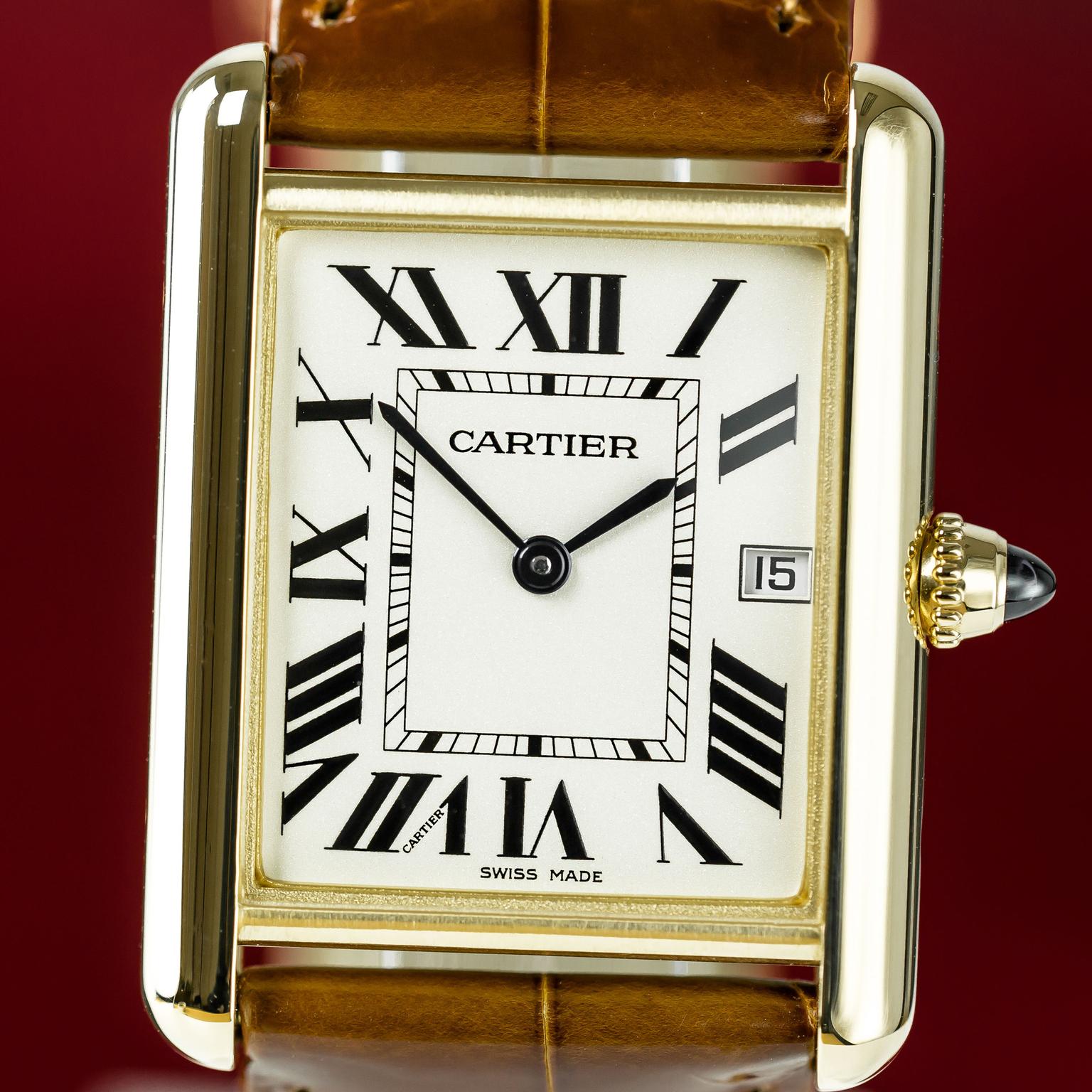 Cartier Tank Louis Watch in 18k Yellow Gold