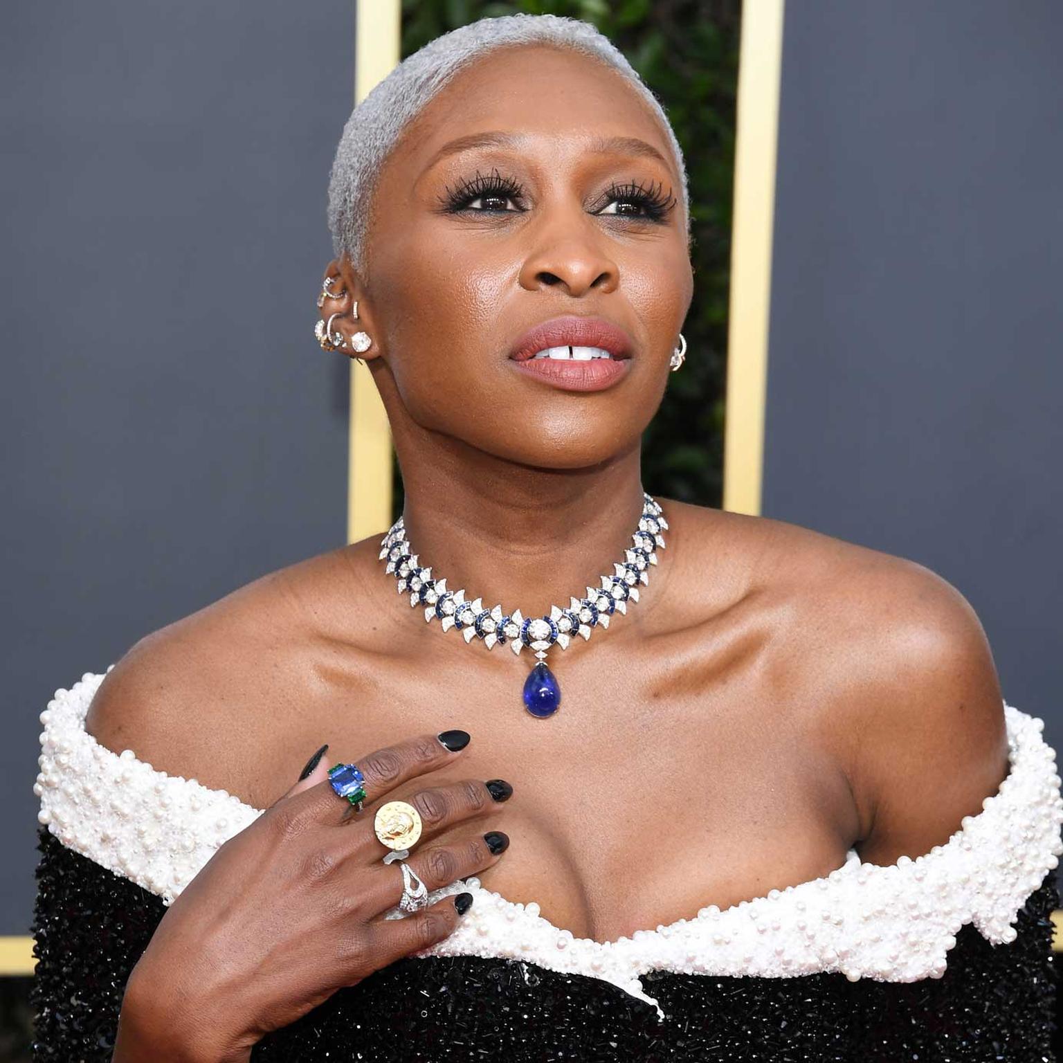 Cynthia Erivo Golden Globes Bulgari jewels