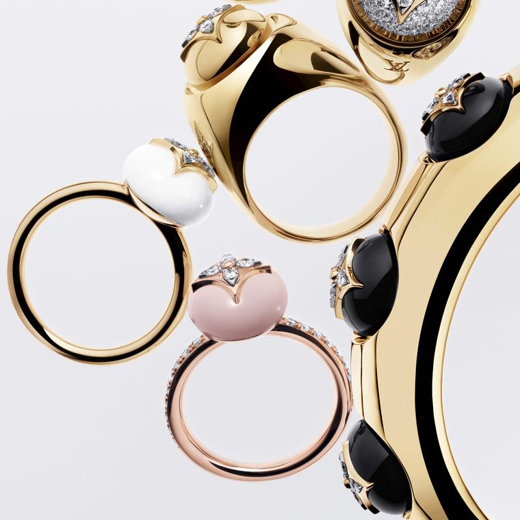 Louis Vuitton B Blossom rings and cuff