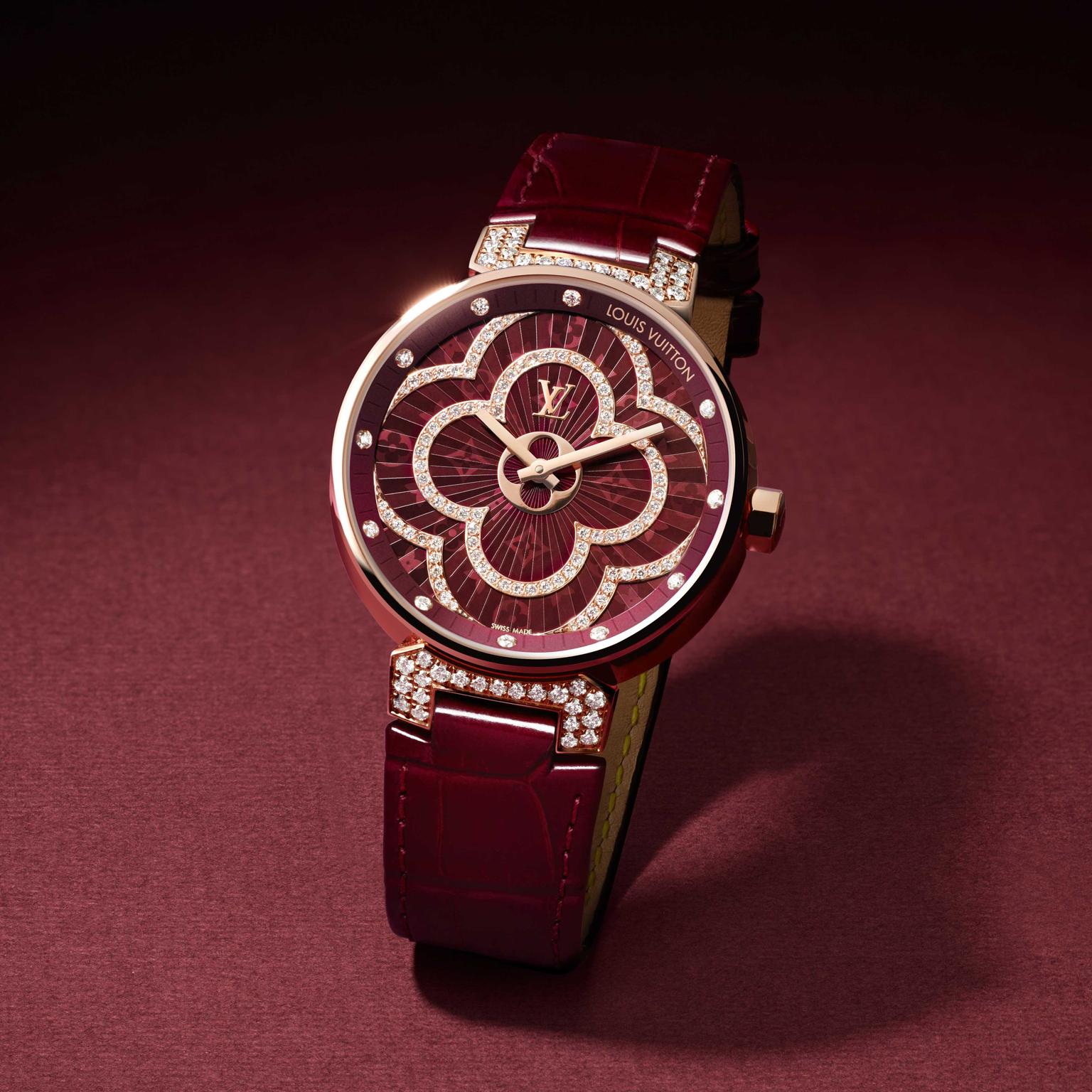 Louis Vuitton Pink Tambour Ladies Watch