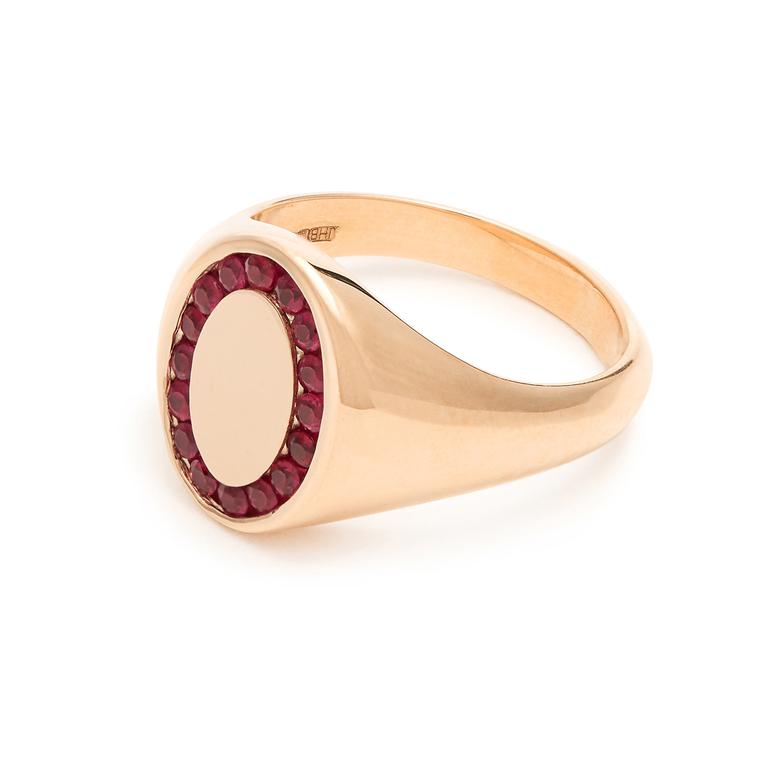 Jessica Biales Candy ruby signet ring