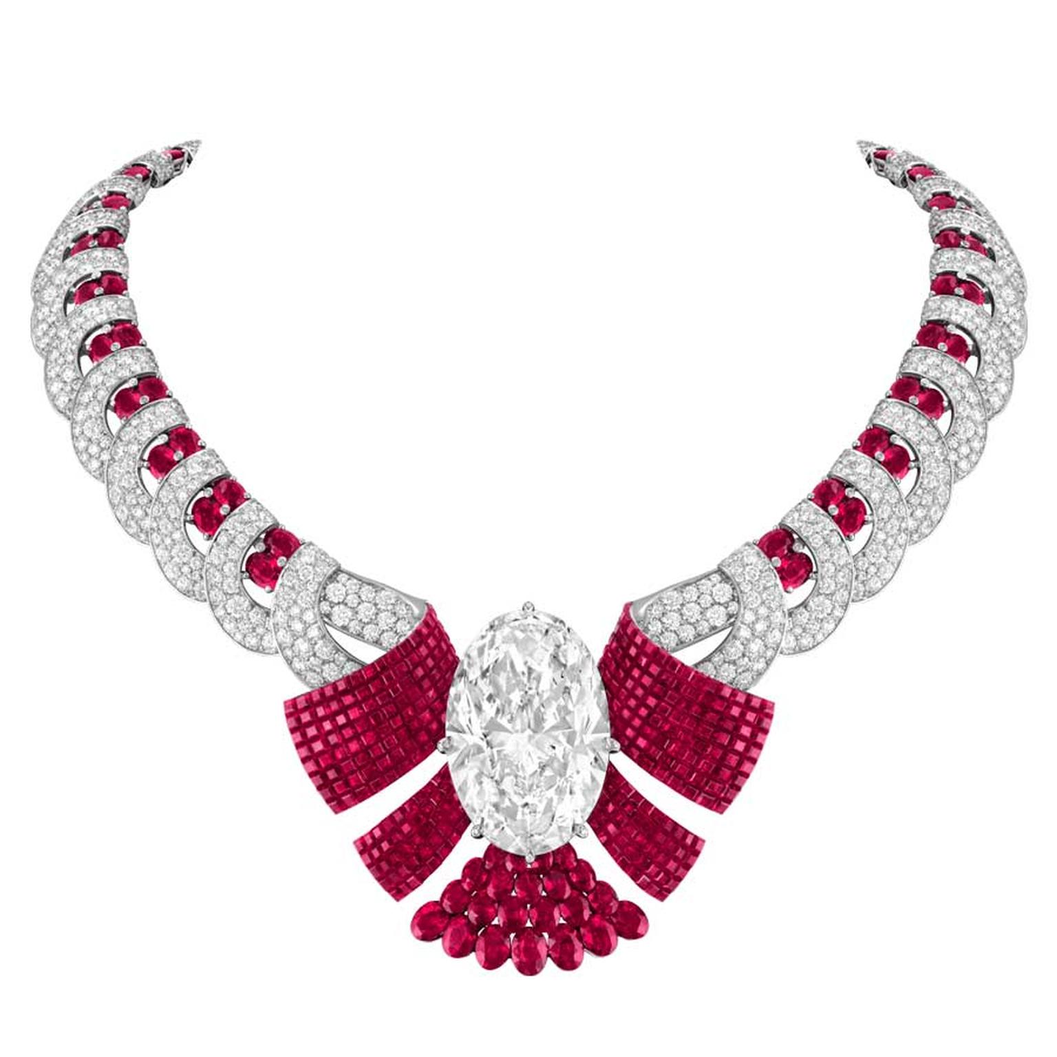 Atours Mysterieux ruby and diamond necklace Van Cleef and Arpels Legend of Diamonds 