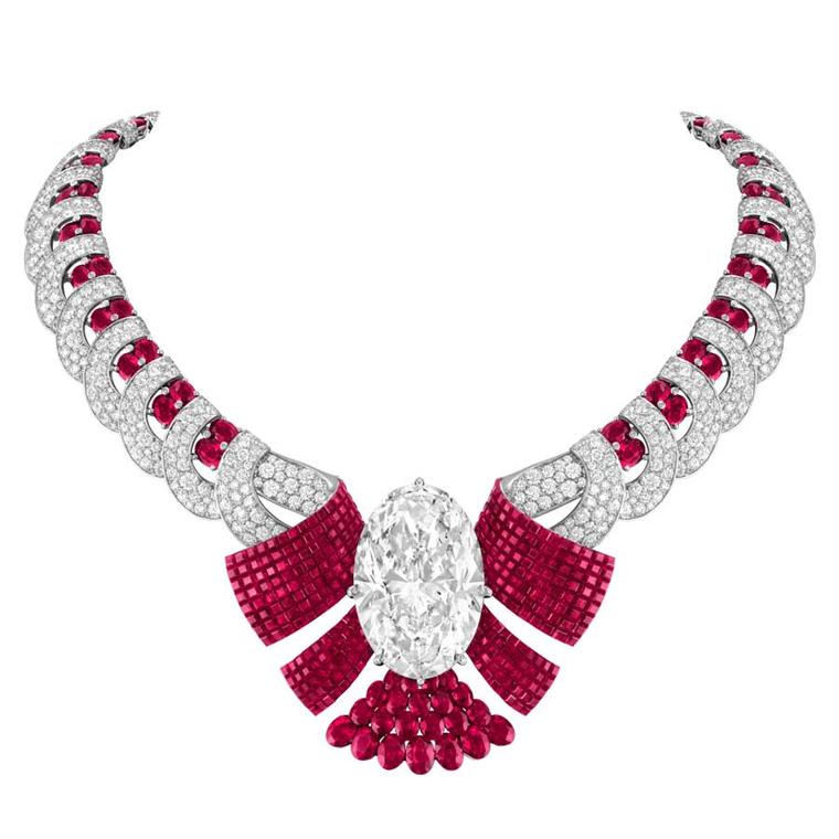 Atours Mysterieux ruby and diamond necklace Van Cleef and Arpels Legend of Diamonds 
