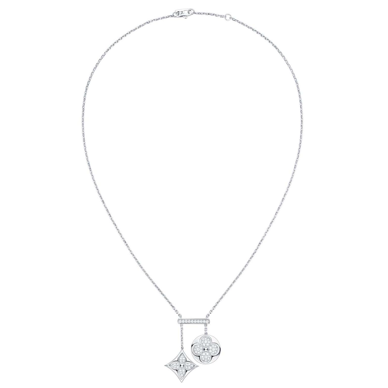 Louis Vuitton 18K Diamond Star Blossom Transformable Brooch Pendant Necklace  - 18K White Gold Pin, Brooches - LOU582725