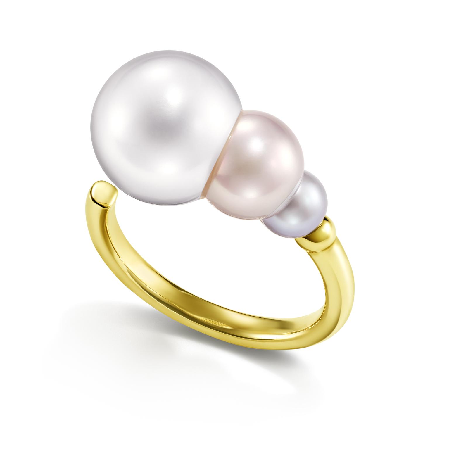 Triple Pearl ring by M/G Tasaki