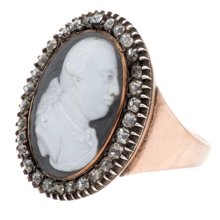 Portrait ring featuring George III