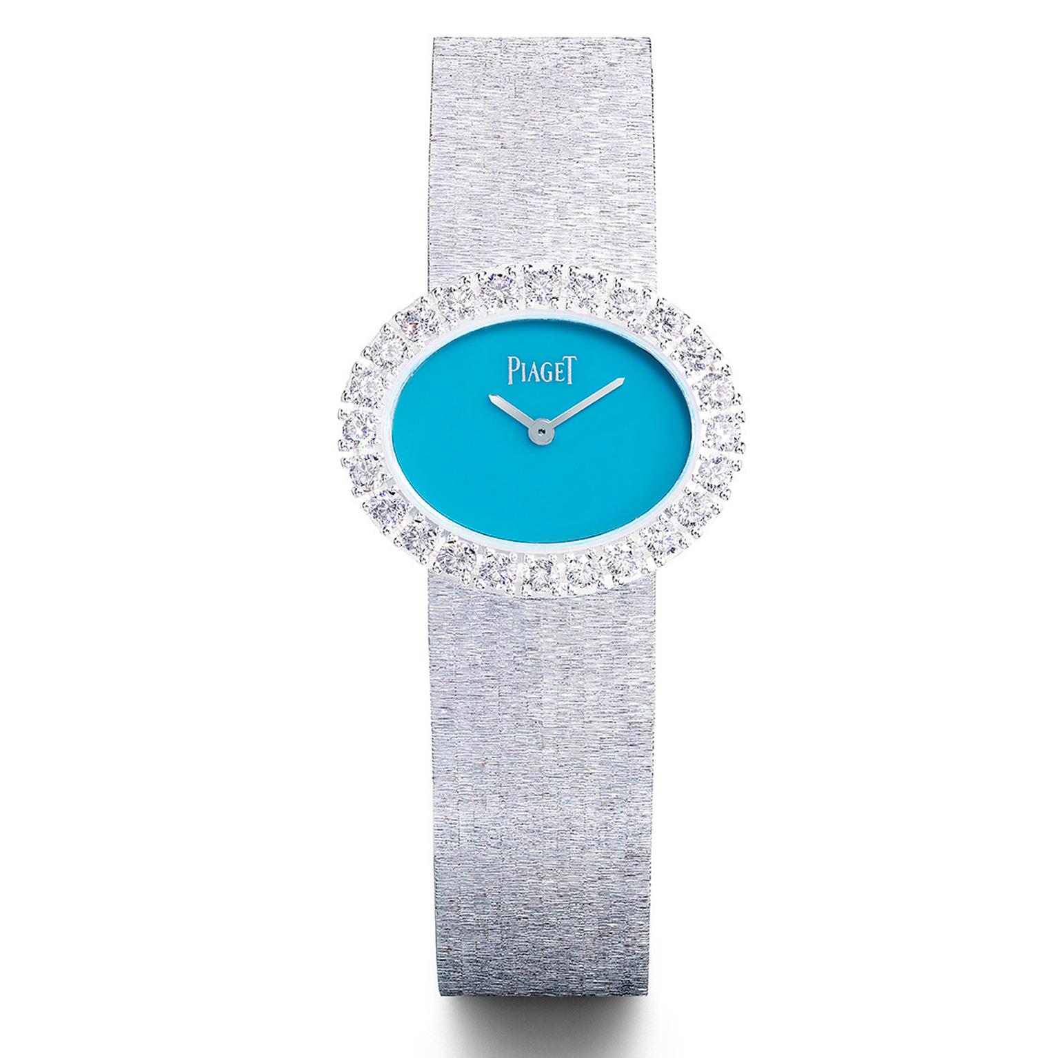 Piaget white gold watch with Turquoise dial