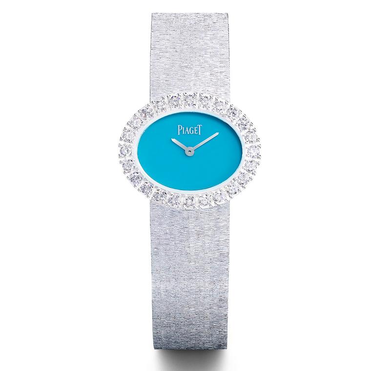 Piaget white gold watch with Turquoise dial