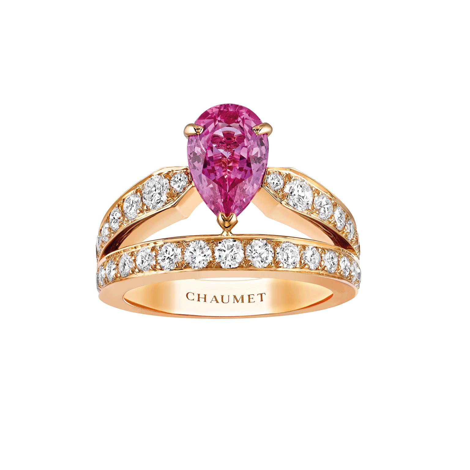 Chaumet Joséphine pink sapphire ring