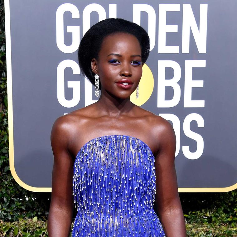 Lupita NyOng’o in Bulgari jewels Golden Globes 2019