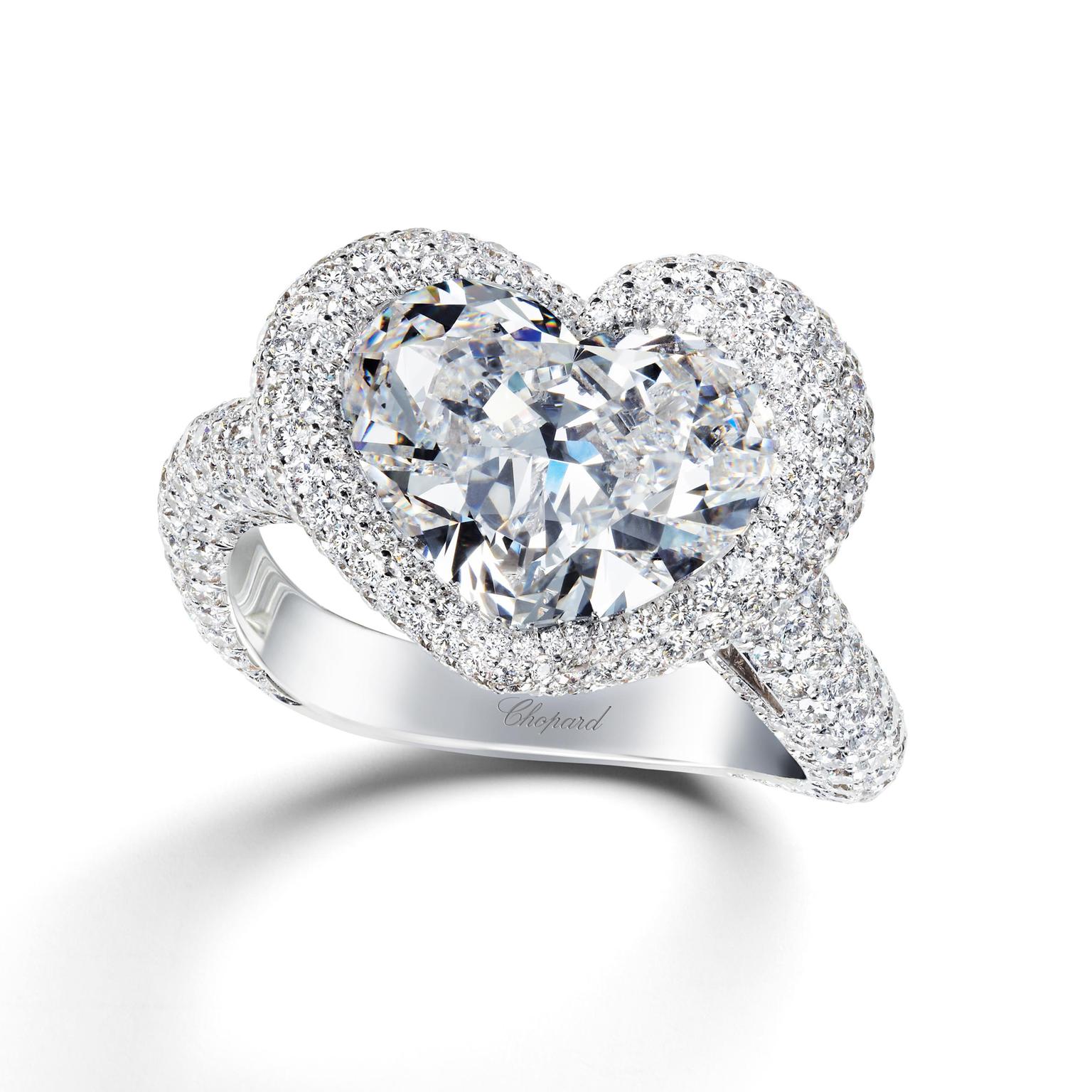 Chopard heart-shaped diamond engagement ring