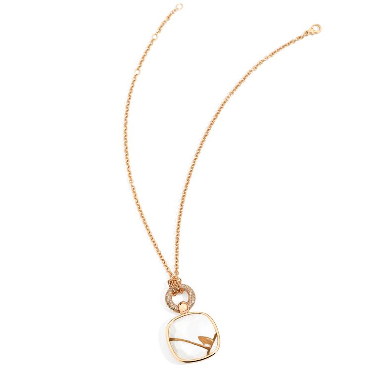 Pomellato Kintsugi Collection_pendant in rose gold with kogolong and brown diamonds
